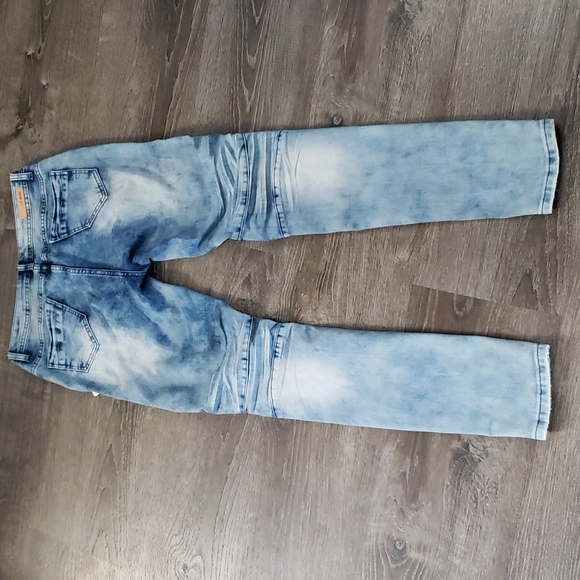 NWT Soho Babe Juniors Distressed Moto Jeans Size 11 - Picture 8 of 10